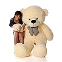 Soft Toys Long Soft Lovable Huggable Cute Giant Life Size Teddy Figure Child Safe Best for Birthday Gift Valentine Gift for Girlfriend 6 FEET Cream