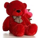 Soft Toys Long Soft Lovable Huggable Cute Giant Life Size Teddy Figure Child Safe Best for Birthday Gift Valentine Gift for Girlfriend 5 FEET RED