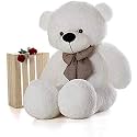Soft Toys Long Soft Lovable Huggable Cute Giant Life Size Teddy Figure Child Safe Best for Birthday Gift Valentine Gift for Girlfriend 6.5 FEET White