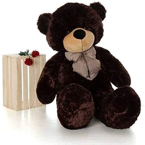 softness long soft lovable huggable cute giant life size teddy bear easily washable 100 child safe for birthday valentine girlfriend 3 feet chocolate