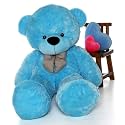 Softness Long Soft Lovable Huggable Cute Giant Life Size Teddy Bear Easily Washable 100% Child Safe for Birthday, Valentine, Girlfriend 3 FEET Blue