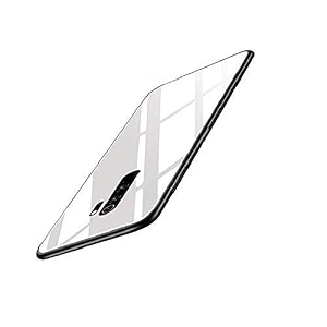 clickaway a5 2020 glass case luxurious soft edge protective tpu bumper stunning design glass back cover for a5 2020 -white ca1925 please check your phone model before buying