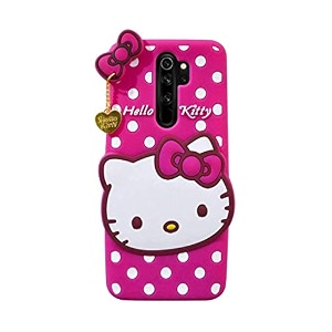clickaway a5 2020 hello kitty back cover soft silicone rubber back cover with heart design pendant compatible for mobile case a5 2020 - pink hello kitty ca1926 please check your phone model before buying