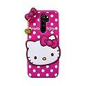 ClickAway A5 2020 Hello Kitty Back Cover, Soft Silicone Rubber Back Cover with (Heart Design) Pendant Compatible for Mobile Case A5 2020 - Pink Hello Kitty CA1926 (Please check your phone model before buying