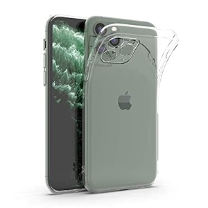 apple iphone 11 pro premium clear soft tpu with complete camera protection back cover case  anti-dust plugs built-intransparent please check your phone model before buying