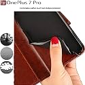 Back Cover Oneplus 7 Pro Vintage Leather Flip Cover Case for | Inner TPU | Foldable Stand | Wallet Card Slots Vintage Flip Cover Oneplus 7 Pro - Brown Flip (Please check your phone model before buying