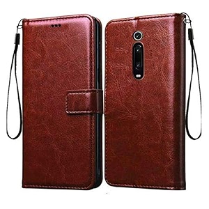 back cover redmi k20k20 pro vintage leather flip cover case for  inner tpu  foldable stand  wallet card slots vintage flip cover xiaomi redmi k20k20 pro - brown flip please check your phone model before buying