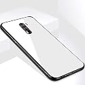 ClickAway Back Cover Redmi Poco F1 Series - Luxurious Toughened Glass with Shockproof TPU Hard Bumper Back Glass Back Cover Xiaomi Redmi Poco F1 - White Glass (Please check your phone model before buying