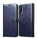Back Cover Samsung Galaxy A70/A70s Vintage Leather Flip Cover Case for | Inner TPU | Foldable Stand | Wallet Card Slots Vintage Flip Cover Samsung Galaxy A70/A70s - Blue Flip (Please check your phone model before buying