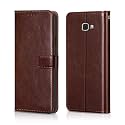 Back Cover Samsung Galaxy J7 Prime/On7 Prime Vintage Leather Flip Cover Case for | Inner TPU | Foldable Stand Vintage Flip Cover Samsung Galaxy J7 Prime/On7 Prime - Brown Flip (Please check your phone model before buying