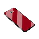 ClickAway Back Cover Samsung Galaxy J7 Prime/On7 Prime Series - Luxurious Toughened Glass with Shockproof TPU Hard Bumper Back Glass Back Cover Samsung Galaxy J7 Prime/On7 Prime - Red Glass (Please check your phone model befo