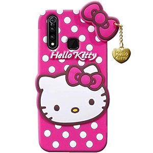 clickaway back cover vivo z1 pro hello kitty 360 degree protection soft silicon rubber bumper back hello kitty back cover vivo z1 pro - pink kitty please check your phone model before buying