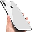 ClickAway Back Cover Vivo Z1 Pro Series - Luxurious Toughened Glass with Shockproof TPU Hard Bumper Back Glass Back Cover Vivo Z1 Pro - White Glass (Please Check Your Phone Model Before Buying
