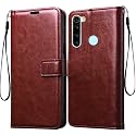Back Cover Xiaomi Redmi Note 8 Vintage Leather Flip Cover Case for | Inner TPU | Foldable Stand | Wallet Card Slots Vintage Flip Cover Xiaomi Redmi Note 8 - Brown Flip (Please check your phone model before buying