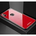 ClickAway Back Cover Xiaomi Redmi Note 6 Pro Series - Luxurious Toughened Glass with Shockproof TPU Hard Bumper Back Glass Back Cover Xiaomi Redmi Note 6 Pro - Red Glass (Please check your phone model before buying