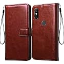 Back Cover Xiaomi Redmi Note 6 Pro Vintage Leather Flip Cover Case for | Inner TPU | Foldable Stand | Wallet Card Slots Vintage Flip Cover Xiaomi Redmi Note 6 Pro - Brown Flip (Please check your phone model before buying