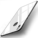 ClickAway Back Cover Xiaomi Redmi Note 6 Pro Series - Luxurious Toughened Glass with Shockproof TPU Hard Bumper Back Glass Back Cover Xiaomi Redmi Note 6 Pro - White Glass (Please check your phone model before buying