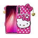 ClickAway Back Cover Xiaomi Redmi Note 8 Hello Kitty 360 Degree Protection Soft Silicon Rubber Bumper Back Hello Kitty Back Cover Xiaomi Redmi Note 8 - Pink (Please check your phone model before buying