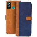 Flip Cover for Motorola Moto G60/ G40 Fusion || Genuine Leather with Viewing Stand &amp; 3 Card Holder || (Antique Double Shade) Multi-Coloured (Please Check Your Phone Model Before Buying
