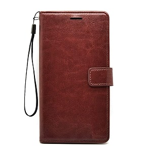 flip cover for oppo a16 oppo a53s 5g flip case  magnetic closure  shock proof wallet flip cover chestnut brown please check your phone model before buying