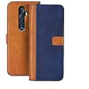 Flip Cover for Oppo Reno 2Z || Genuine Leather with Viewing Stand &amp; 3 Card Holder || (Antique Double Shade) Multi-Coloured (Please Check Your Phone Model Before Buying