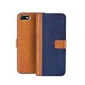 Flip Cover for Realme C2 || Genuine Leather with Viewing Stand &amp; 3 Card Holder || (Antique Double Shade) Multi-Coloured (Please Check Your Phone Model Before Buying