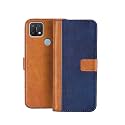 Flip Cover for Realme C25 || Genuine Leather with Viewing Stand &amp; 3 Card Holder || (Antique Double Shade) Multi-Coloured (Please Check Your Phone Model Before Buying