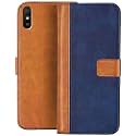 Flip Cover for Redmi Note 9 || Genuine Leather with Viewing Stand &amp; 3 Card Holder || (Antique Double Shade) Multi-Coloured (Please Check Your Phone Model Before Buying