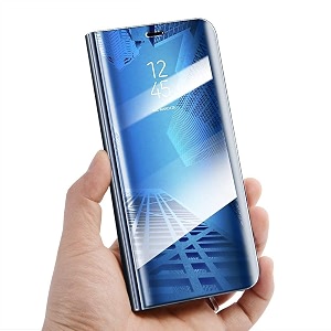 flip cover for samsung galaxy a20 leather  blue