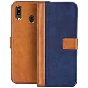 Flip Cover for Samsung Galaxy A20 || Genuine Leather with Viewing Stand &amp; 3 Card Holder || (Antique Double Shade) Multi-Coloured (Please Check Your Phone Model Before Buying