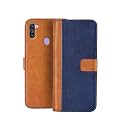 Flip Cover for Samsung Galaxy M11 || Genuine Leather with Viewing Stand &amp; 3 Card Holder || (Antique Double Shade) Multi-Coloured (Please Check Your Phone Model Before Buying
