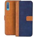 Flip Cover for VIVO S1 || Genuine Leather with Viewing Stand &amp; 3 Card Holder || (Antique Double Shade) Multi-Coloured (Please Check Your Phone Model Before Buying