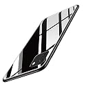 ClickAway ?Glass Back Case Cover for Realme C11|Glass Case|Light Slim|Non-Slip|Shockproof|Soft TPU|Designer Case|Electroplate|Scratch Resistance|Hybrid Protection Case|Black CA744 (Please check your phone model before buying