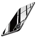 ClickAway Glass Back Case Cover for Realme 7 Pro|Glass Case|Light Slim|Non-Slip|Shockproof|Soft TPU|Designer Case|Electroplate|Scratch Resistance|Hybrid Protection Case|Black CA694 (Please check your phone model before buying