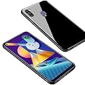 ClickAway Glass Back Case Cover for Samsung Galaxy M11|Glass Case|Light Slim|Non-Slip|Shockproof|Soft TPU|Designer Case|Electroplate|Scratch Resistance|Hybrid Protection Case|Black CA747 (Please check your phone model before 