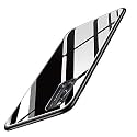ClickAway Glass Back Case Cover for Vivo V19|Glass Case|Light Slim|Non-Slip|Shockproof|Soft TPU|Designer Case|Electroplate|Scratch Resistance|Hybrid Protection Case|Black CA791 (Please check your phone model before buying