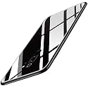 ClickAway Glass Back Case Cover for Xiaomi Redmi 9 Prime|Glass Case|Light Slim|Non-Slip|Shockproof|Soft TPU|Designer Case|Electroplate|Scratch Resistance|Hybrid Protection Case|Black CA720 (Please check your phone model befor