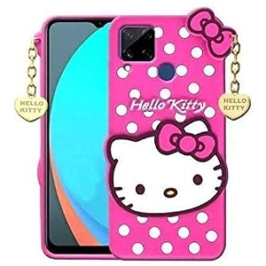 hello kitty case for oppo a15 3d soft cute cover for girlswomen silicone rubber back cover with pendant-baby pinkpink please check your phone model before buying