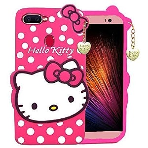 clickaway hello kitty case for oppo a5s 3d soft cute cover for girlswomen silicone rubber back cover with pendant-baby pinkpink please check your phone model before buying