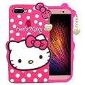 ClickAway Hello Kitty Case for Oppo A5s |3D Soft Cute Cover for Girls/Women |Silicone Rubber Back Cover with Pendant-Baby Pink/Pink (Please Check Your Phone Model Before Buying