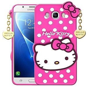clickaway hello kitty case for samsung galax j5 2016 edition 3d soft cute cover for girlswomen silicone rubber back cover with pendant-baby pinkpink please check your phone model before buying