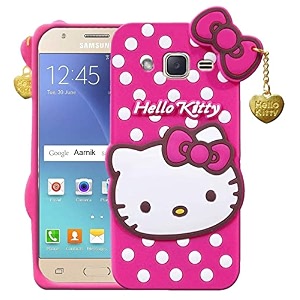 clickaway hello kitty case for samsung galaxy on8 3d soft cute cover for girlswomen silicone rubber back cover with pendant-baby pinkpink please check your phone model before buying