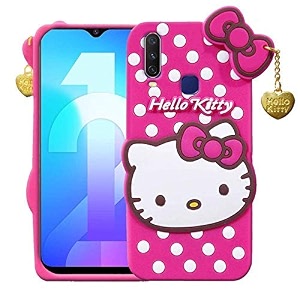 clickaway hello kitty case for vivo s1 pro 3d soft cute cover for girlswomen silicone rubber back cover with pendant-baby pinkpink please check your phone model before buying
