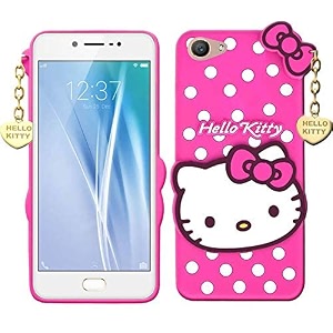 hello kitty case for vivo y55y55sy55l 3d soft cute cover for girlswomen silicone rubber back cover with pendant-baby pinkpink please check your phone model before buying