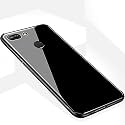 ClickAway ?One Plus 5t Glass Case, Luxurious Soft Edge Protective TPU Bumper Stunning Design Glass Back Cover for One Plus 5t -(Black) CA1685 (Please Check Your Phone Model Before Buying