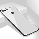 ClickAway ?One Plus 5t Glass Case, Luxurious Soft Edge Protective TPU Bumper Stunning Design Glass Back Cover for One Plus 5t -(White) CA1687 (Please check your phone model before buying