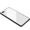ClickAway Oppo A5s Glass Case, Luxurious Soft Edge Protective TPU Bumper Stunning Design Glass Back Cover for Oppo A5s -(White) CA1713 (Please Check Your Phone Model Before Buying