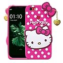 ClickAway Oppo F5 Youth Hello Kitty Back Cover, Soft Silicone Rubber Back Cover with (Heart Design) Pendant Compatible for Mobile Case Oppo F5 Youth - Pink Hello Kitty CA1726 (Please check your phone model before buying