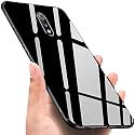 ClickAway Oppo K3 Glass Case, Luxurious Soft Edge Protective TPU Bumper Stunning Design Glass Back Cover for Oppo K3 -(Black) CA1467 (Please check your phone model before buying