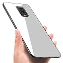 ClickAway ?Poco M2 Pro Glass Case, Luxurious Soft Edge Protective TPU Bumper Stunning Design Glass Back Cover for Poco M2 Pro -(White) CA1228 (Please Check Your Phone Model Before Buying